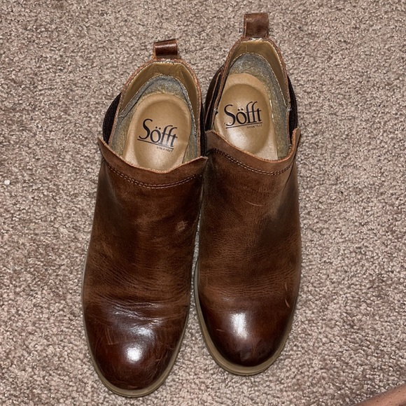 Sofft brown leather booties - Picture 5 of 6